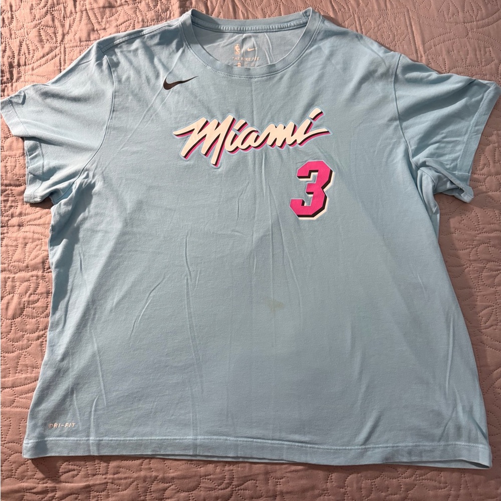Nike NBA Miami Heat Blue T-Shirt for Men - Dwayne Wade #3